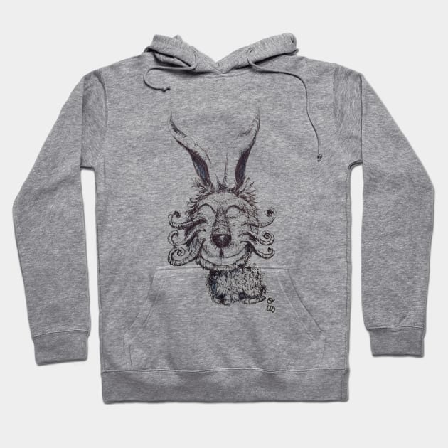 Wierd Rabbit Art Hoodie by IVNK